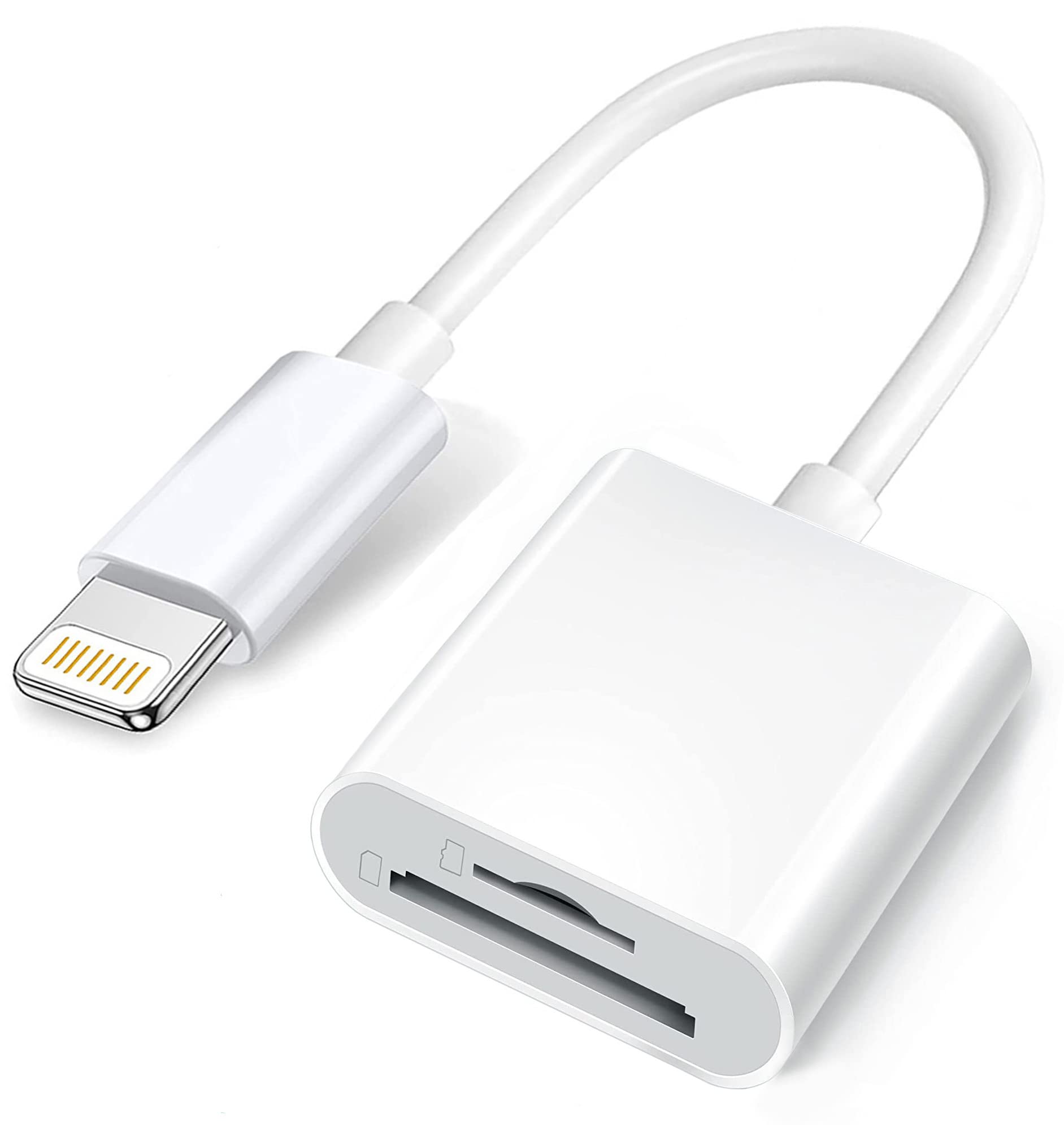 Lettore Di Schede SD 4-in-2 Per IPhone E IPad [MFi] – USB C / Lightning, Slot SD TF E USB 4, Trasferimento Dati Bidirezionale, Plug And Play