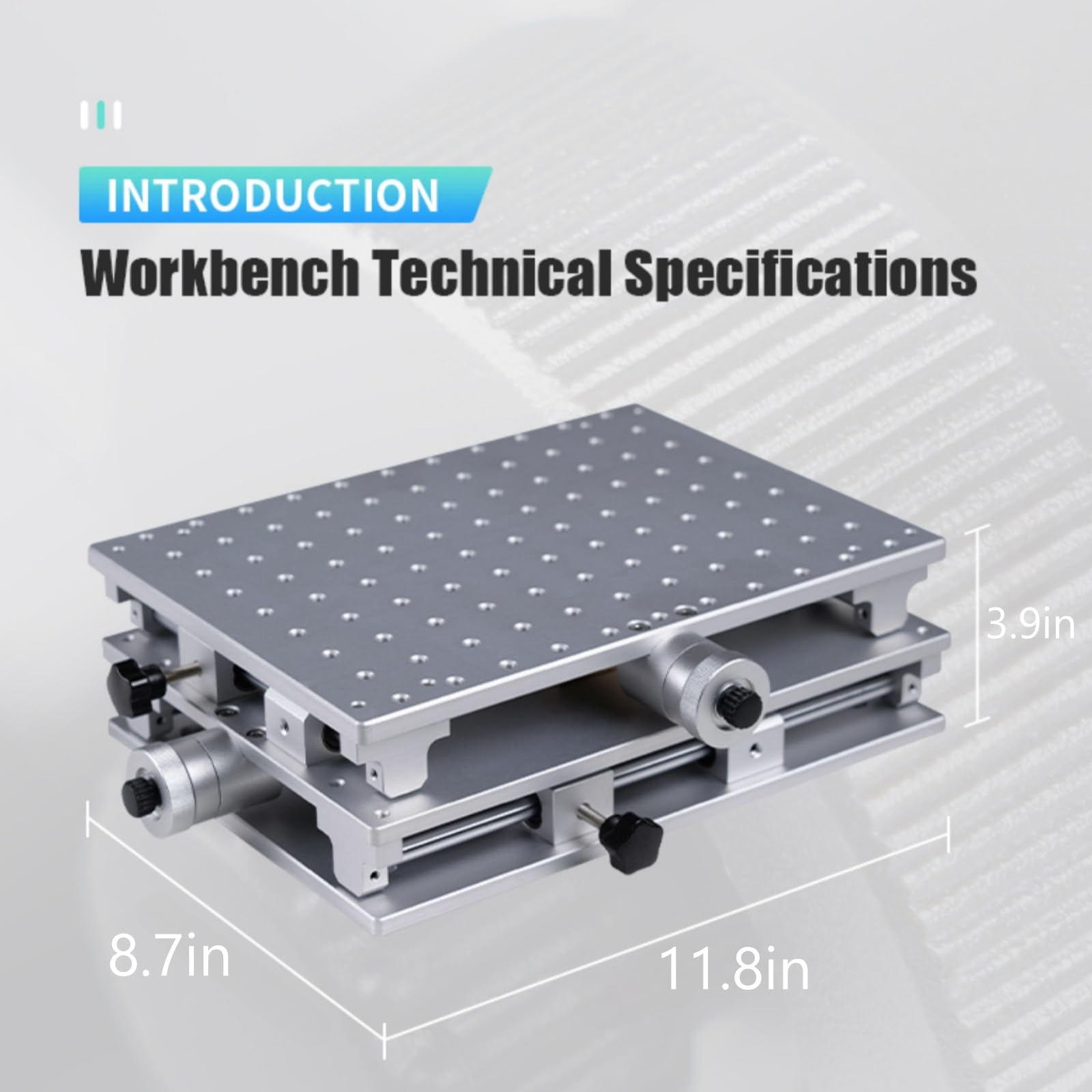 US Stock 2-Axis Work Table 2D Workbench XY Adjustable Manual