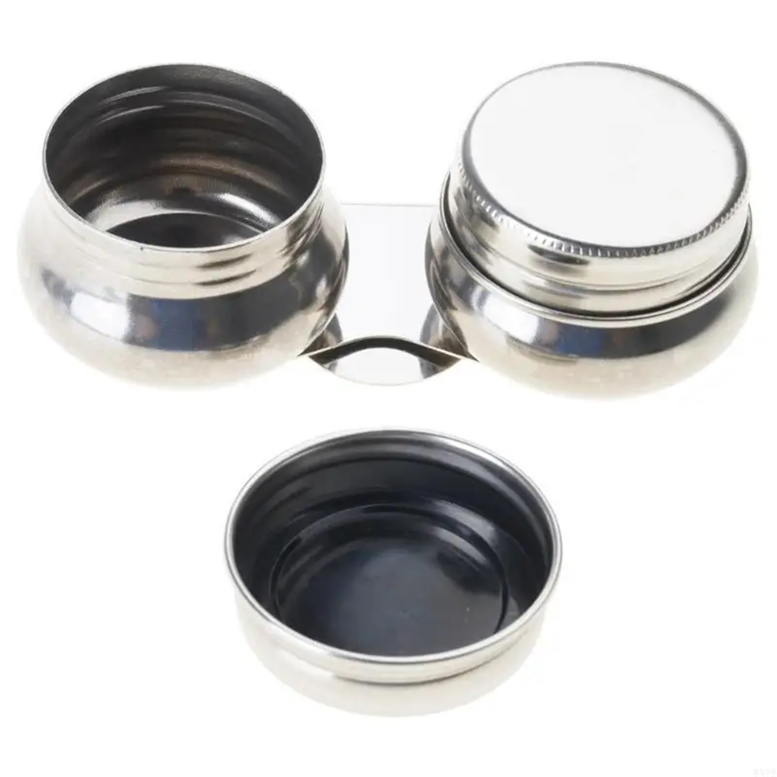 Lot de 6 gobelets en métal avec couvercles et clips pour solvants