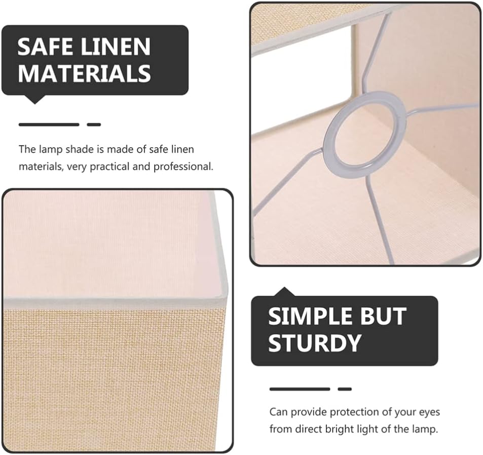 Wear-Resistant Linen Lampshade for Table Floor Lamps Easy to Install Suitable for Home Bedroom and Office Decor Replacement Light Shade for Distinctive Style