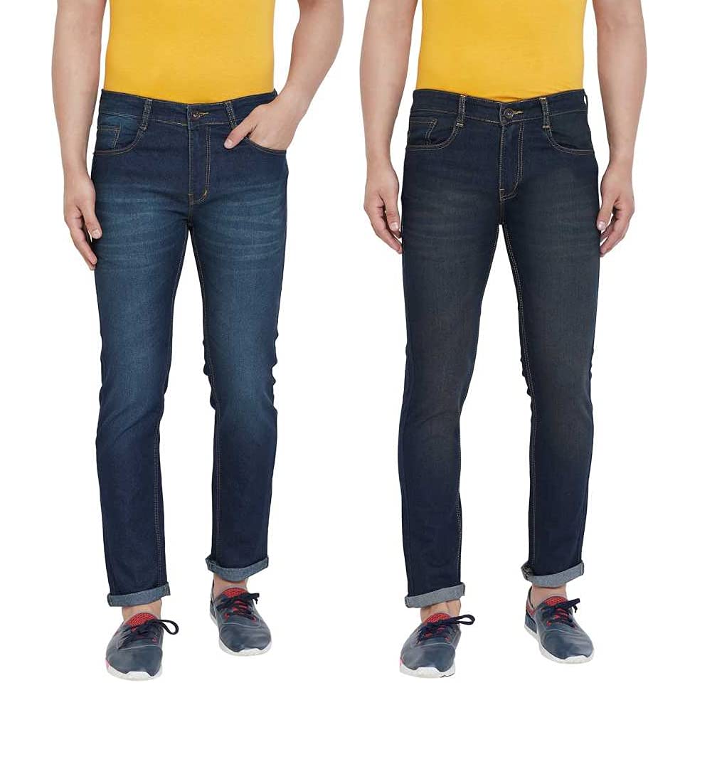ben martin Men's Regular Fit Mid Rise Pack of 2 Jeans CMB-JJ3-1-picture-38