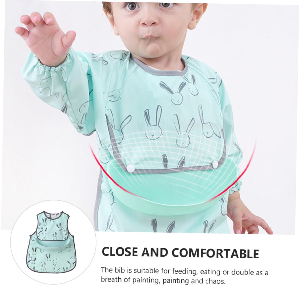 3 Sätze Lätzchen baby bibs babylätzen overol para niño Overalls für Kinder Baby isst Kittel Kinderschürze dünner Schnitt Arbeitskleidung Babybedarf Kleinkind Polyesterfaser