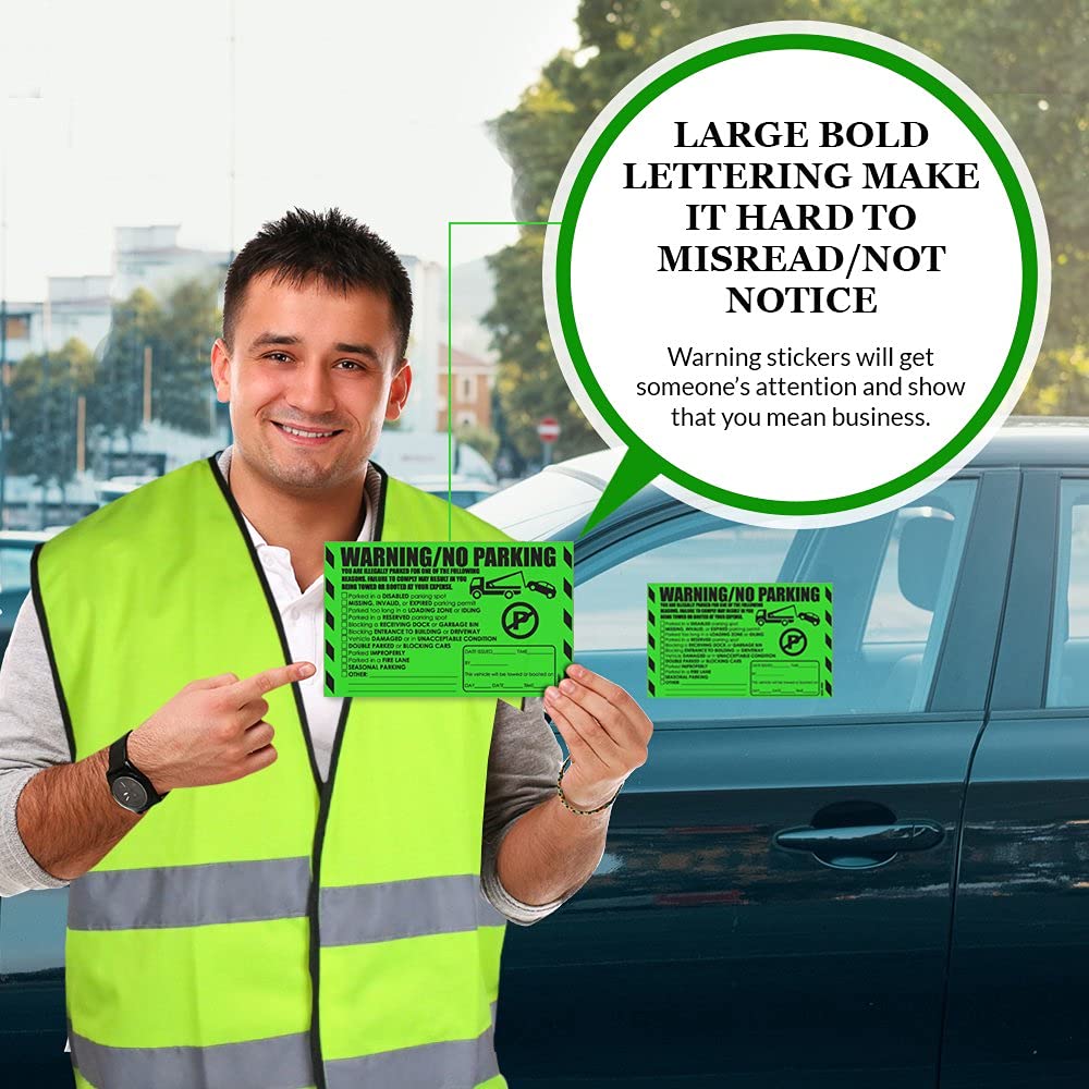 MESS Parking Violation Stickers Hard to Remove 100 Multi Reason Tow Warnings No Parking
