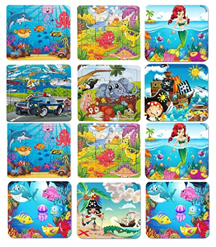Image of Chocozone Pack of 12 Jigsaw Puzzles (16pc Puzzle) Birthday Gifts for Kids Return Gifts for Birthday for Boys & Girls