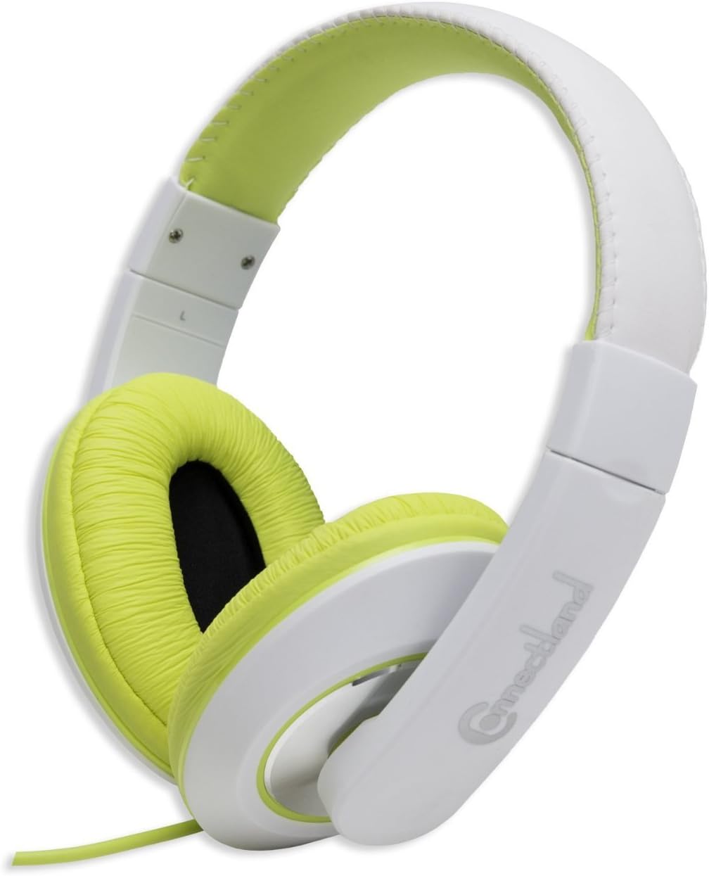 Connectland Over Ear 3.5mm Wired Headphone, Microphone Lightweight Adjustable Headband For Kids,Teens,Adults. iPhone iPad Tablet, Yellow CL-AUD63033