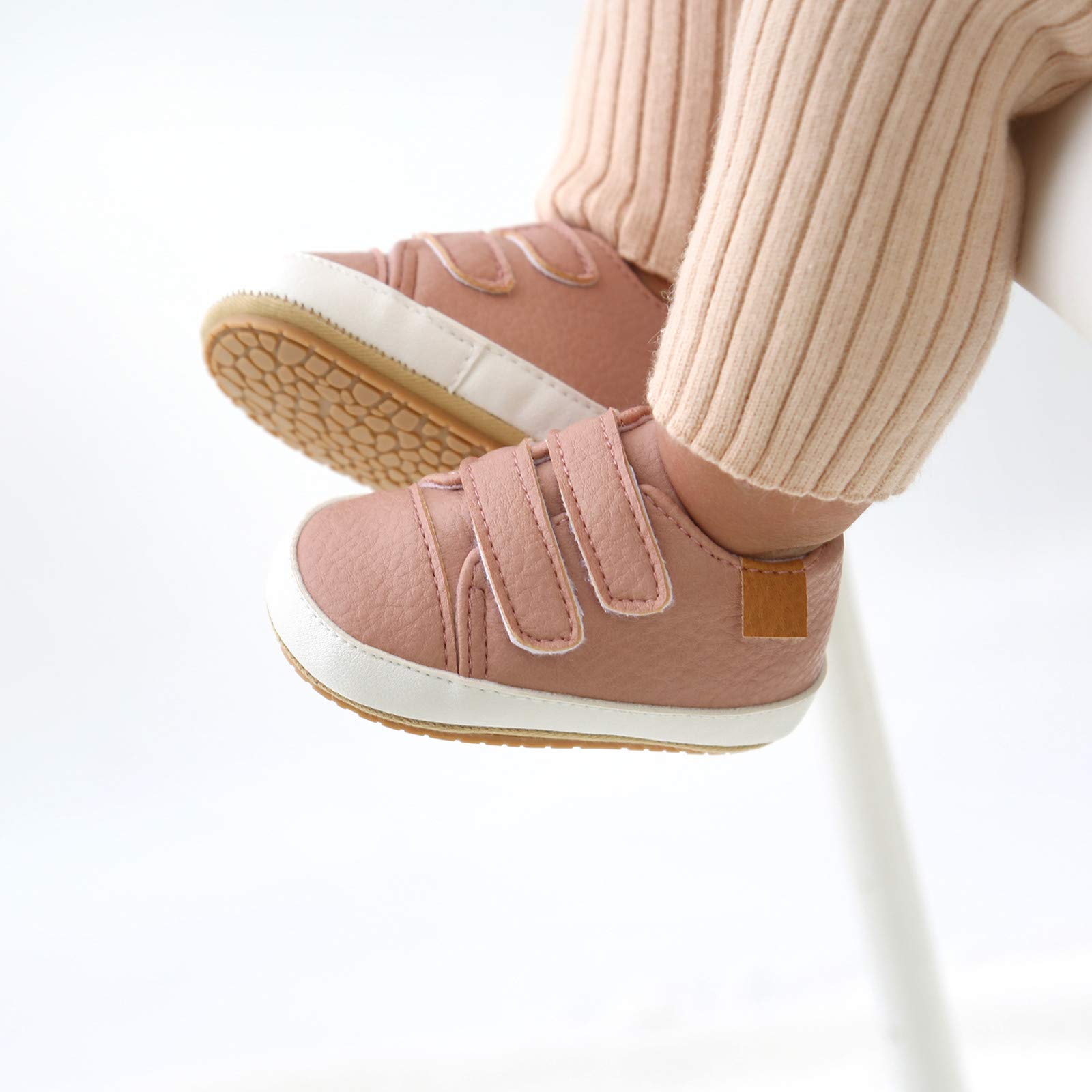 Zapatillas Deportivas para bebés niñas con Antideslizante Cuero Caminantes Infantil Goma niños