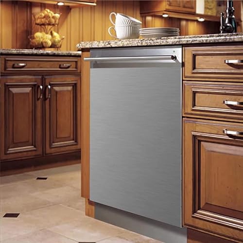 Miniatura 4 de Calcomanía magnética de acero inoxidable con patrón cepillado para lavavajillas, para electrodomésticos, acero inoxidable, para puerta de