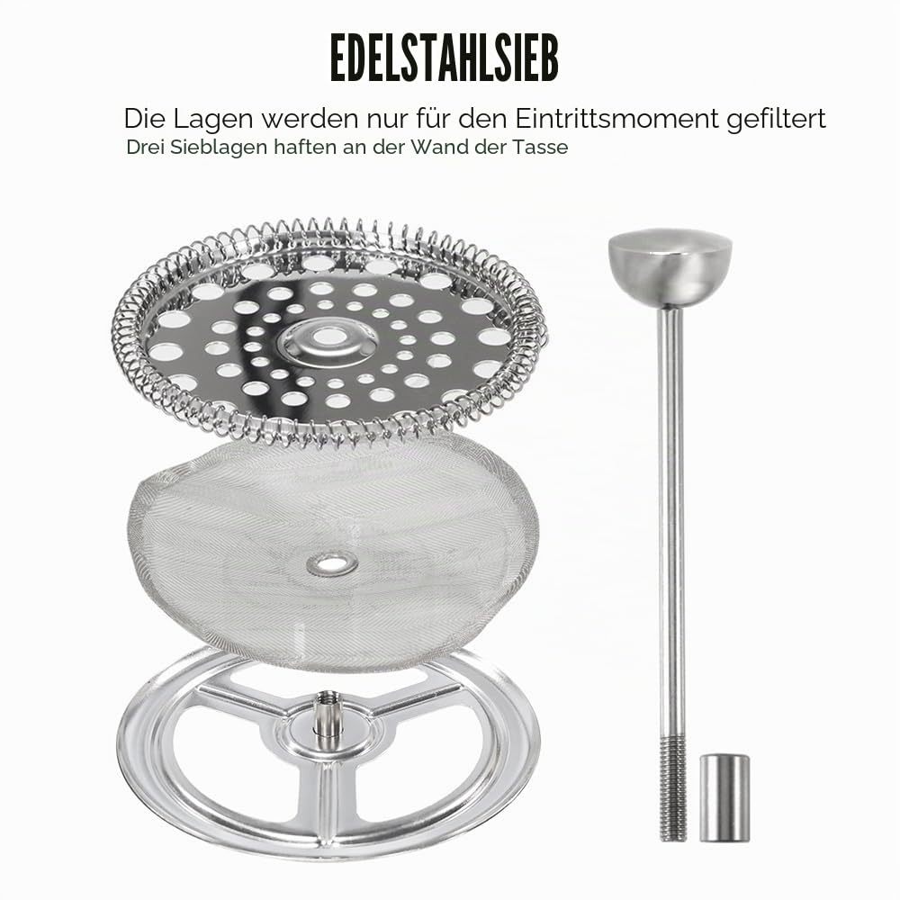Lixada Camping Titanium Kaffeetasse 750ml Tragbar mit Deckel