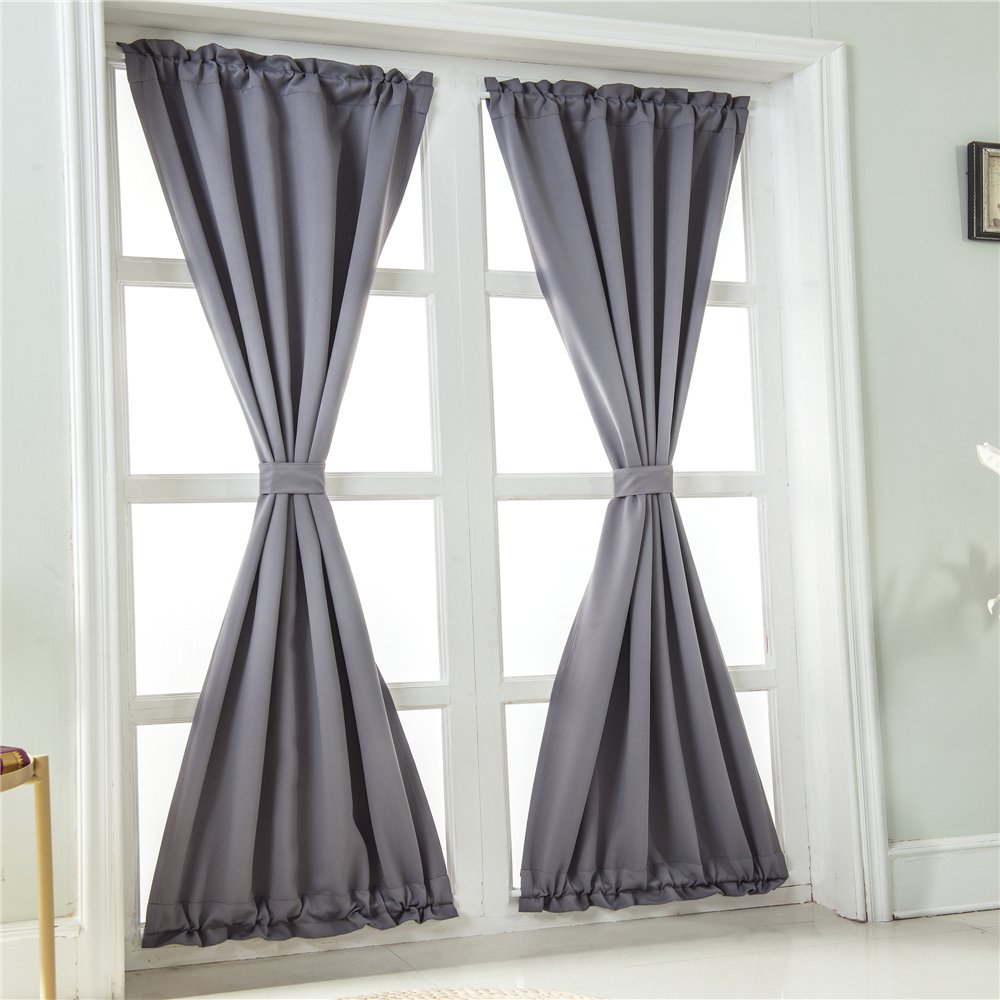 Tende Oscuranti Termiche GYROHOME - 2 Pannelli Con Occhielli - Tessuto Morbido Che Riduce Rumore E Formaldeide - Colore Unito - copertina