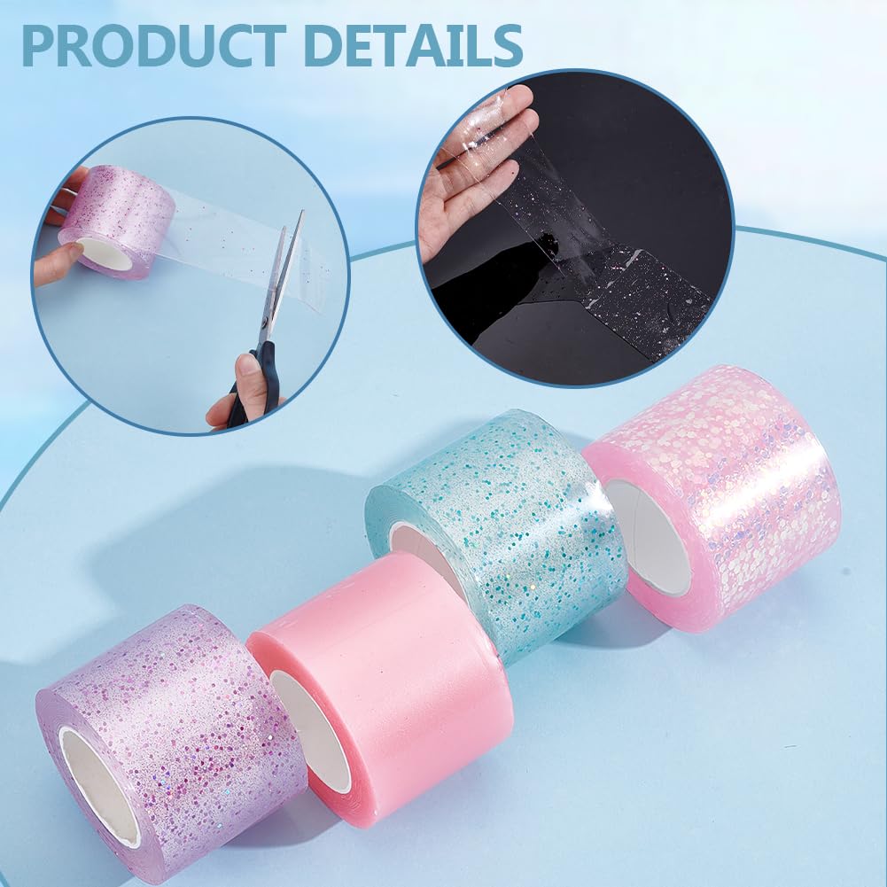 OLYCRAFT 13pz 13 colori Nastro Nano 39mx5cm Nano Tape Bubble Kit Kit di Nastro a Bolle Nano Nastro Biadesivo Colorato per Principianti Artigianato Fai Da Te Feste di Compleanno Gioco A Casa
