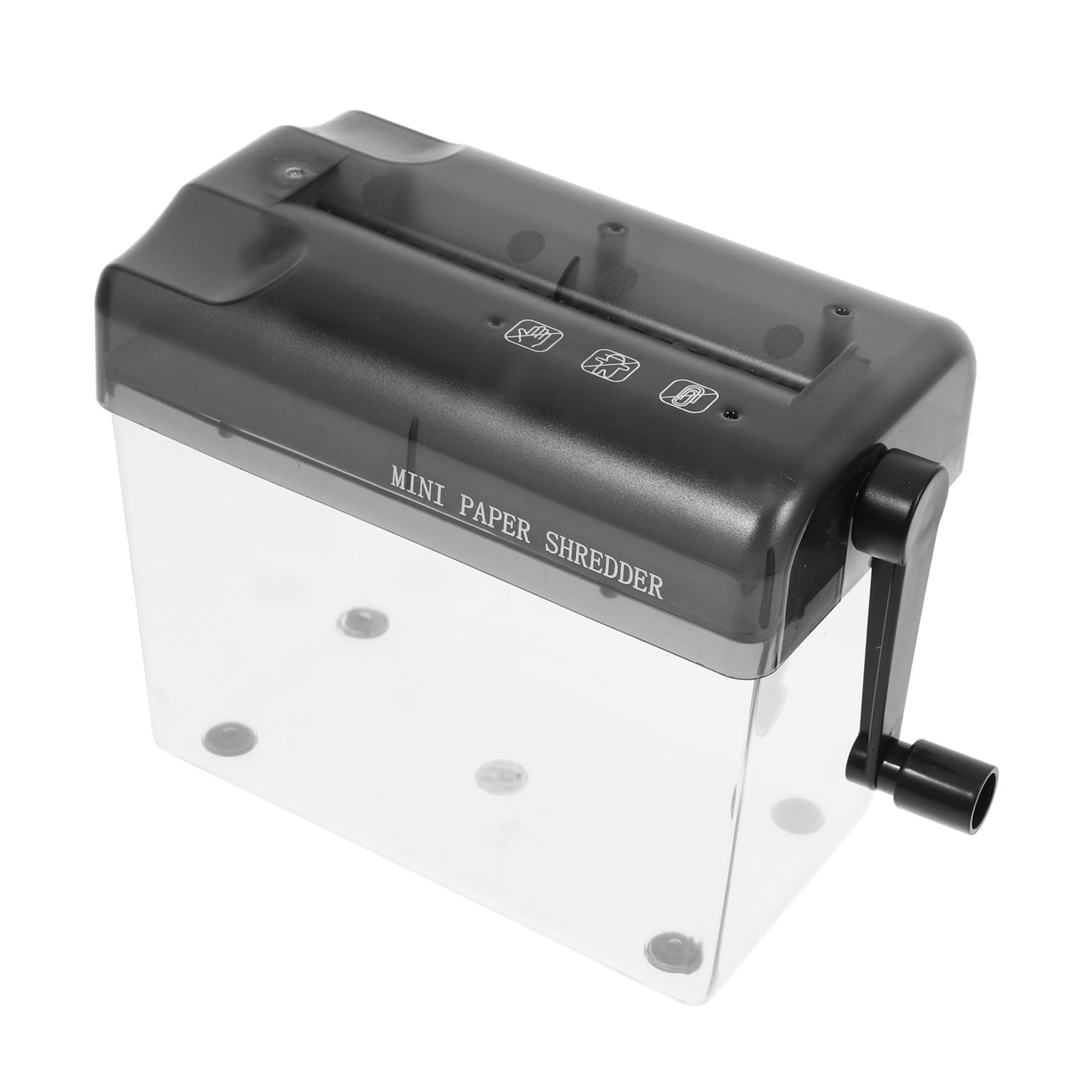 Destructeur de Papier Coupe et Déchiquette Papier Manuel Portable Noir en Abs et Acier Inoxydable Accessoire Pratique pour Maison et Bureau pour Enseignants