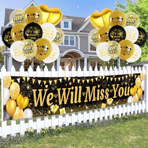 Buy Hoabe We Will iss You Banner, Going Away Party Decorations, We
