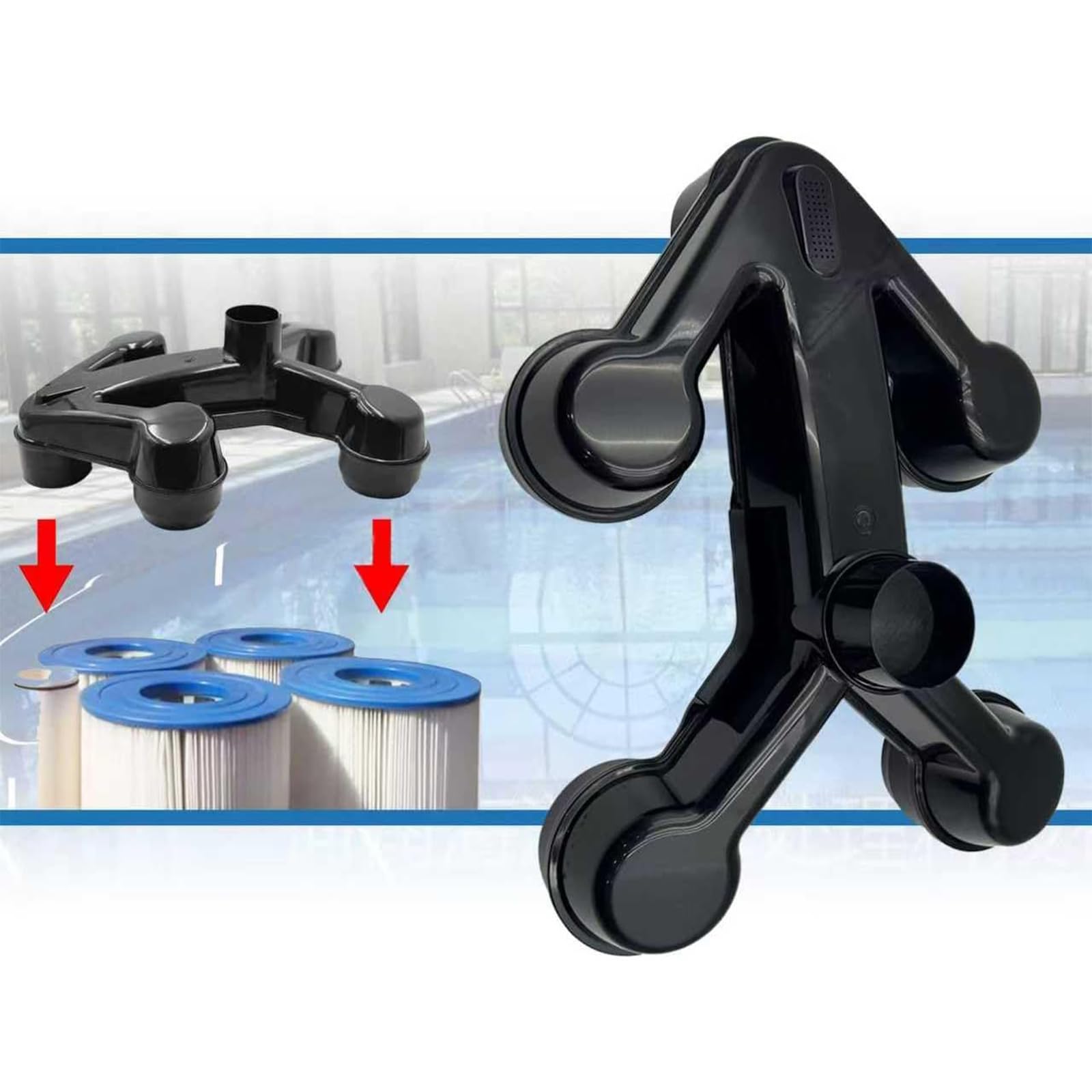 Construcción de poliestireno estándar Filtro múltiple Reduce Riesgo de Grietas y Fugas para acción consistente del Filtro de la Piscina Adición de Estelar