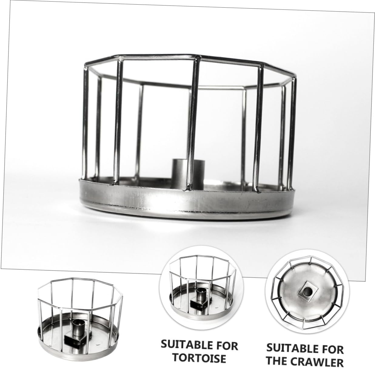 Abaodam Reptile Automatic Water Feeder Dish Durable Stainless Steel Pet Water Holder for Turtles Bearded Dragons and Lizards Keeps Water Fresh and Automatically