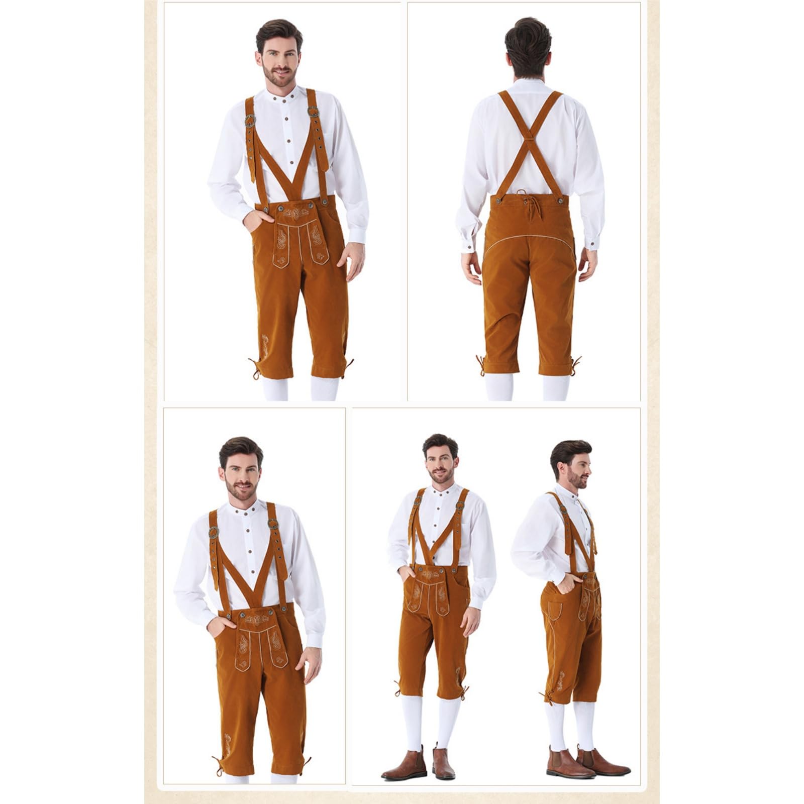 Generico Oktoberfest Costume Uomo Con Bretelle Regolabili Trachten Carnevale Bavarese Vestito Oktoberfest Uomo Classico Party