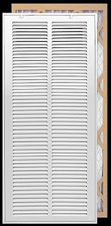 Fits 14x30 Duct Opening | Filter Included Steel Return Air Filter Grille by Handua [Removable Door] for 1-inch Filters | Vent Cover Filter Grill | White | Outer Dimensions: 16 5/8"W X 32 5/8"H