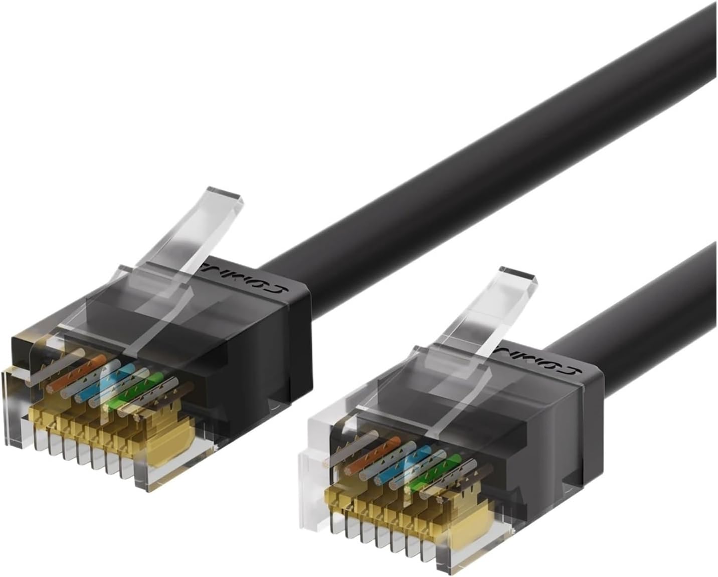 Patch Cord RJ45 Connector Ethernet Cable Black(0.1M)