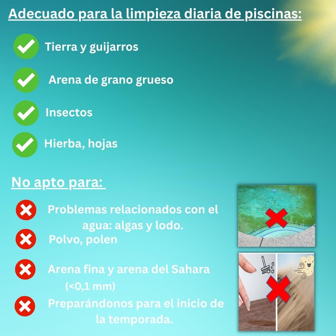 Poolwonder Cleverix - Aspirador para piscina con batería - Limpiador de piscina súper práctico fabricado en Austria con poste de kit de arranque de 2 m