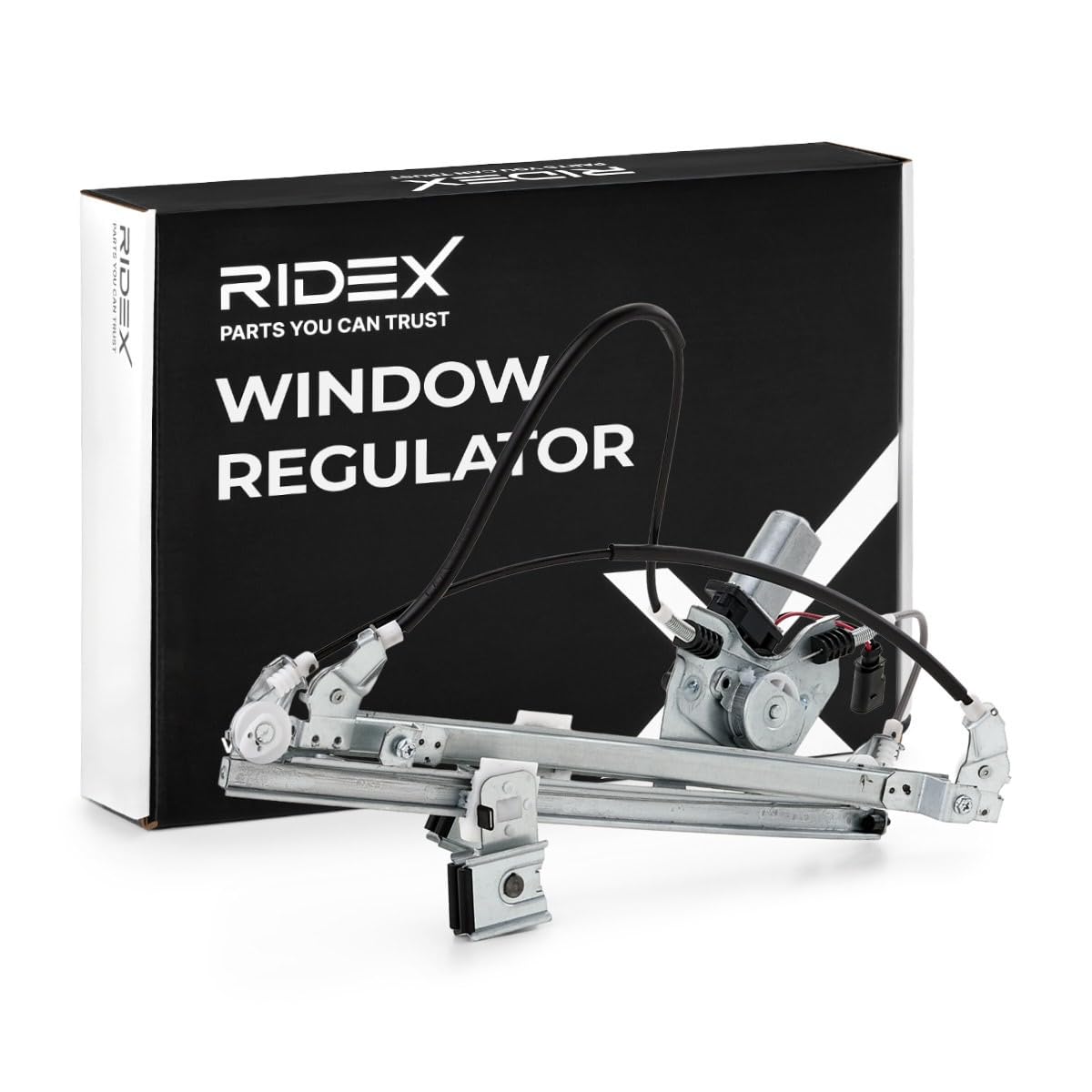 RIDEX 1561W0195 Elevalunas eléctrico Delante, Izquierda con electromotor Compatible con FORD Focus Mk1 Hatchback DAW, DBW