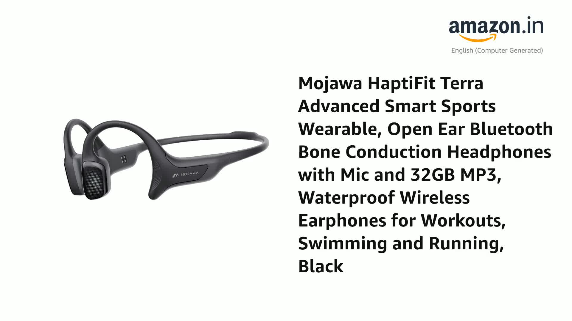 mojawa HaptiFit Terra Open Ear Bluetooth Bone Conduction