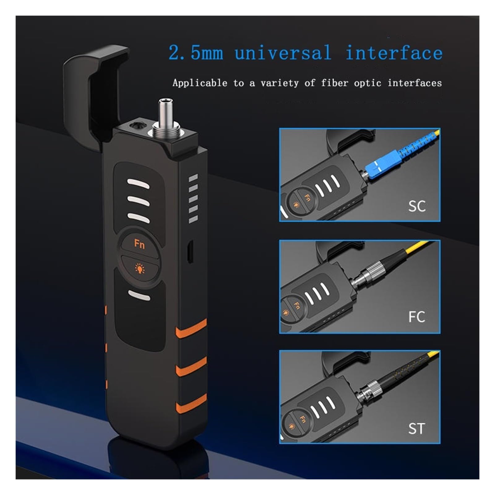 FTTH fibre Outil Localisateur Visuel de Défauts, Stylo Testeur De Fiber Optique VFL 10/20/30MW, Stylo À Lumière Rouge Rechargeable, Localisateur Visuel De Défauts pour CATV Génie(Lithium battery 30MW)