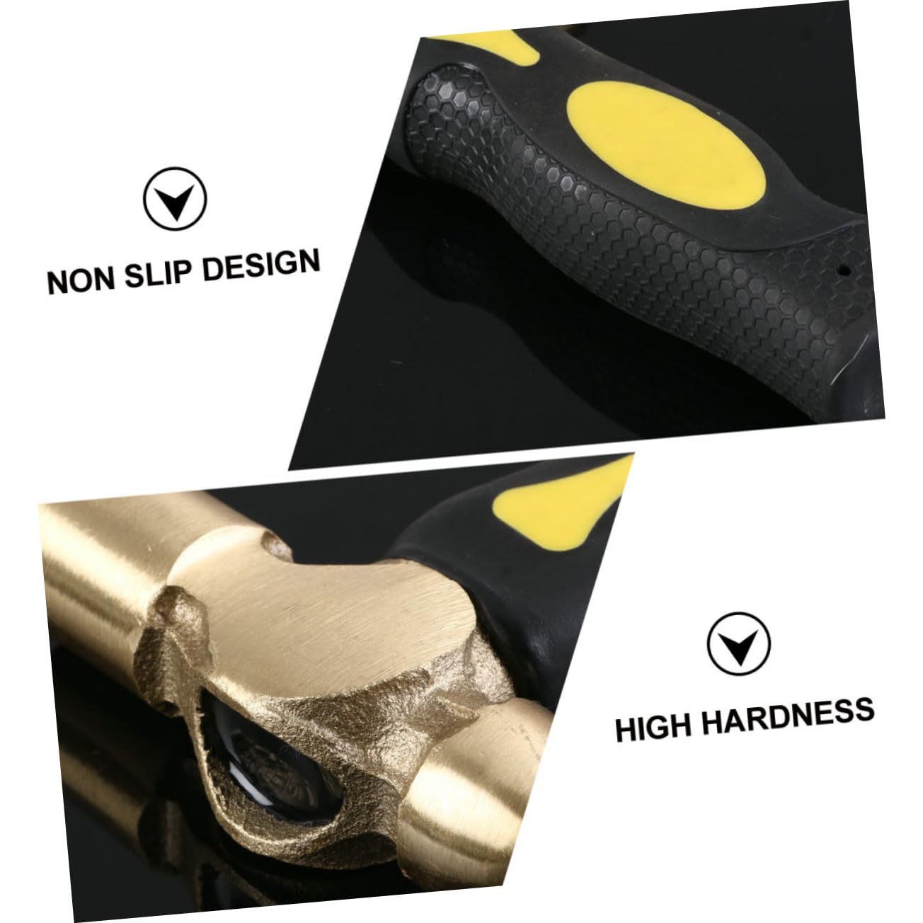 VILLCASE Martillo de Latón de Lb para Estampado Mango de Metal para Fabricación de Joyas y Trabajo de Precisión