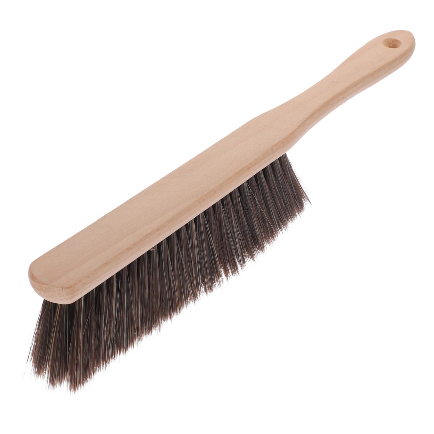 Gogogmee Handheld Small Wooden Broom with Soft Bristles Practical Cleaning Brush for Desk Bed Car and Keyboard Ergonomic Handle for and Control