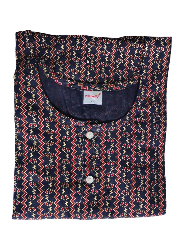 Image of MENMAII Women's [L-4XL] Full Open /Front Buttoned [a Kind of Adaptive Clothing] Multipurpose Nighty for Maternity /Pregnancy /Elderly /Patient /Feeding /Hospital Purpose Nighty Calf Length