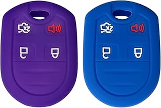 2Pcs Rubber Key Fob Case Skin Jacket Keyless Skin Protector Holder for Ford F150 F-150 F250 F350 Mustang Fusion Explorer Taurus Expedition Lincoln MKS MKX MKZ Navigator