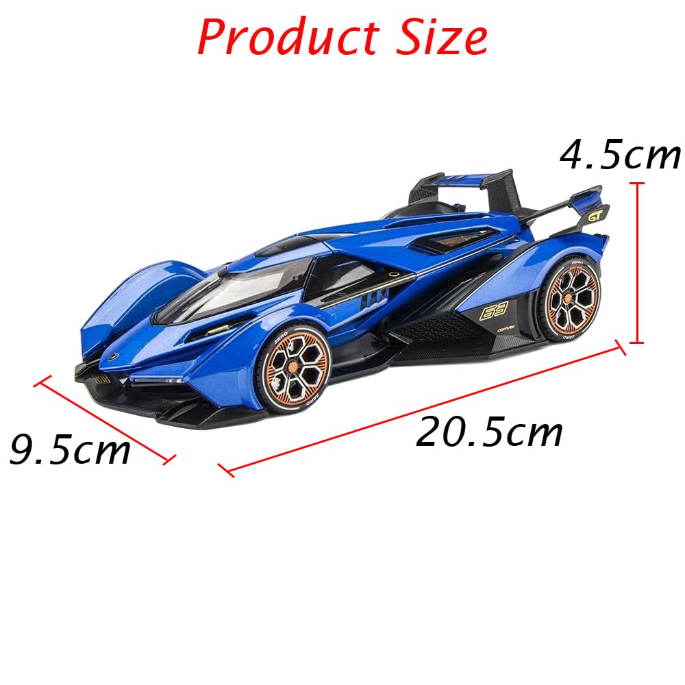 Amazon.com: Toy Cars Model Lambo V12 Sports Race Car 1/22 Blue