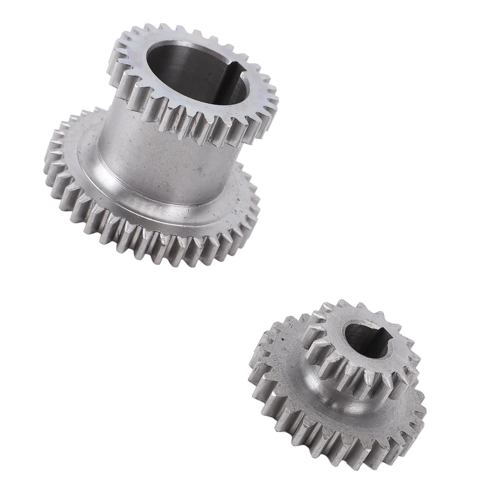 Parti duplicate fisse e scorrevoli - Set di ingranaggi in metallo per componenti di ricambio per trasmissione alta e bassa a 2 velocità compatibili con mini torni 0618 7 x 12, 7 x