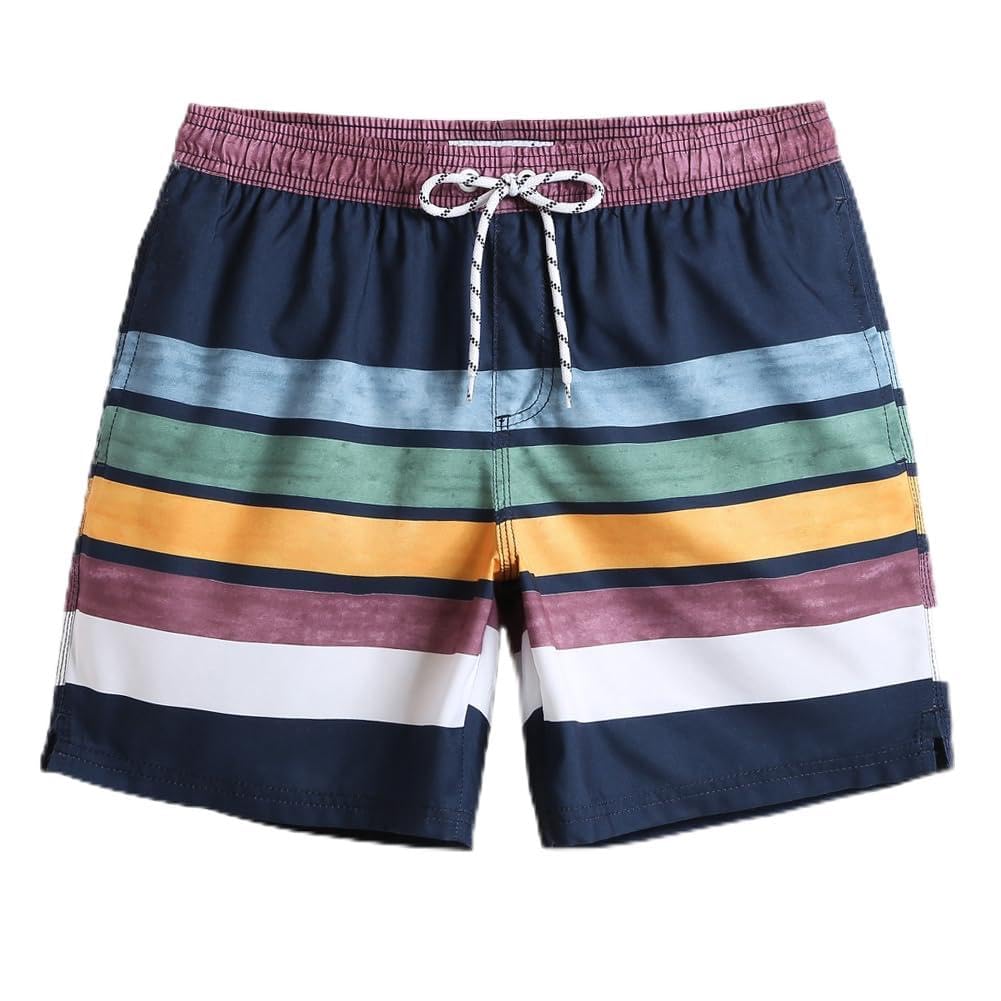 MaaMgic Homme Short de Bains Maillot de Bain avec Filet Style Tropical Voyage Pants Court de Sport Séchage Vite Bien pour Vacanc
