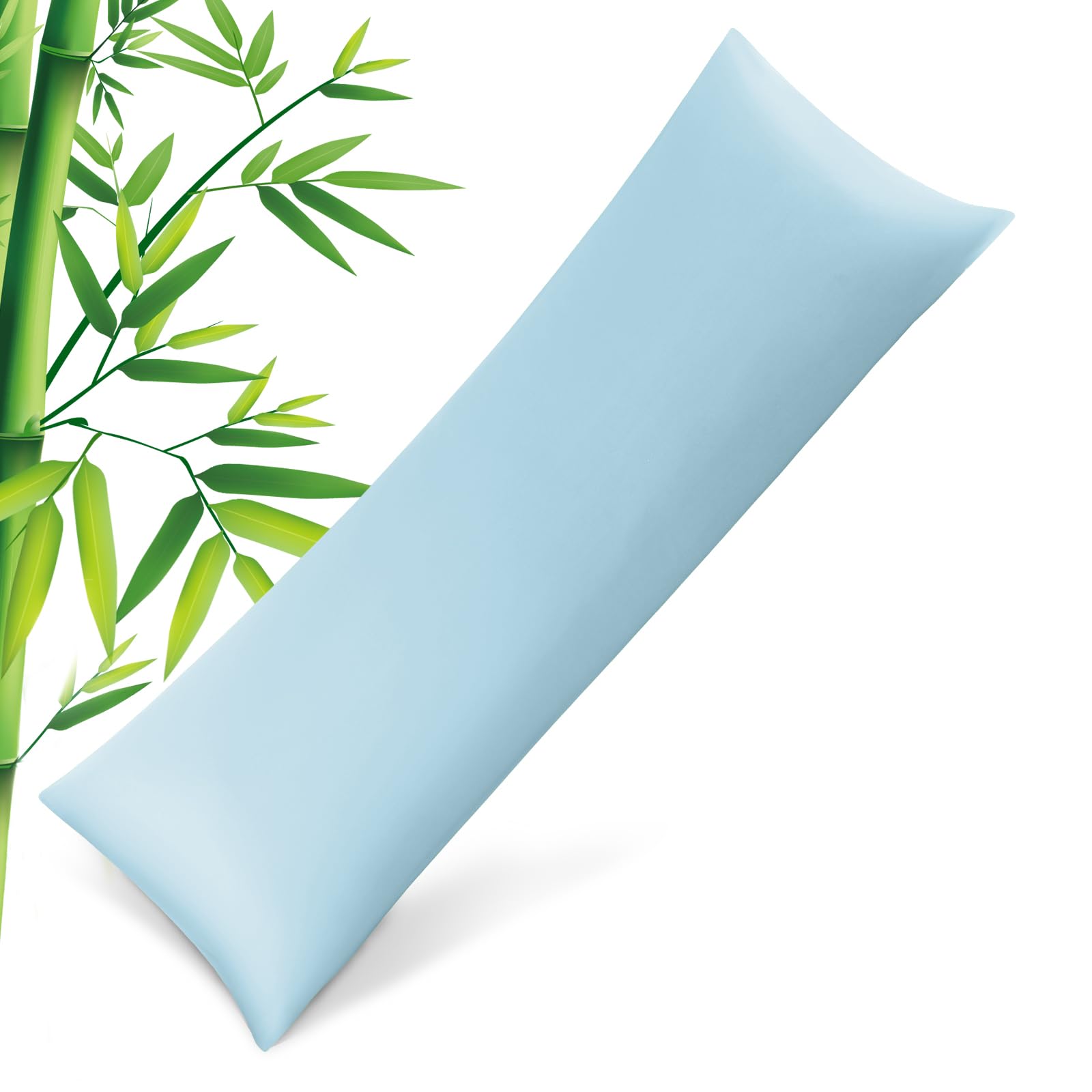 Pillowcases Body Size,Cooling Viscose Pillow Cases with Zipper Closure, Cool & Breathable Pillow Cover for Hot Sleepers and Night Sweats, 20" x 54"