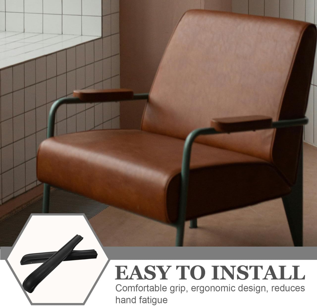 Folding Bed Arm Rests Replacement Pads for Recliner Chairs Plastic Armrest Covers Universal Fit for Office and Home Folding Chairs 19.09 X 2.36 X 1.37 Inches