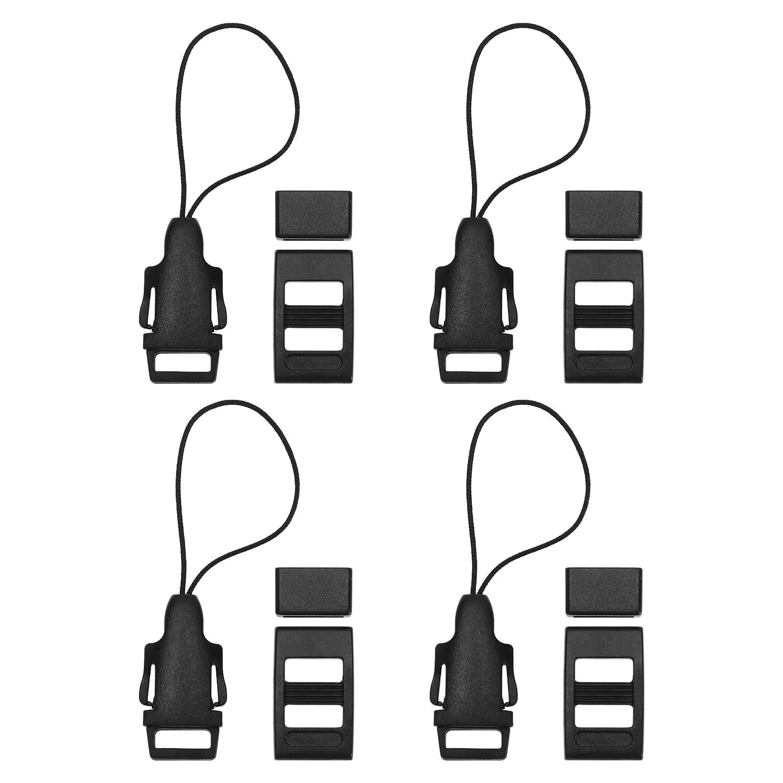 Kit Dégagement Rapide Pour Sangle Appareil Photo - 2 Sets - Compatible Sangles Cou Et Dragonnes - Plastique ABS Noir