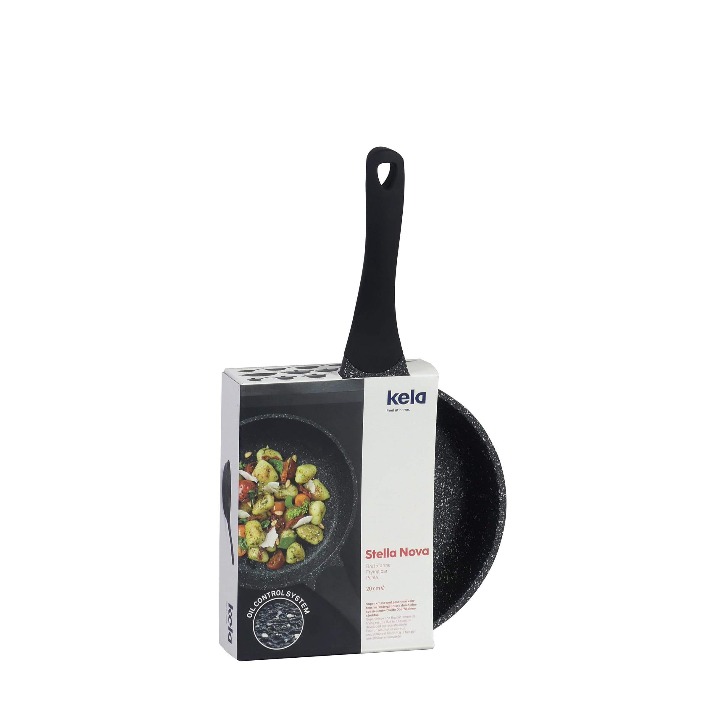 kela Padella20 cm STELLA NOVA, padella piccola per induzione con sistema Oil Control, rivestimento in alluminio pressofuso, manico soft touch