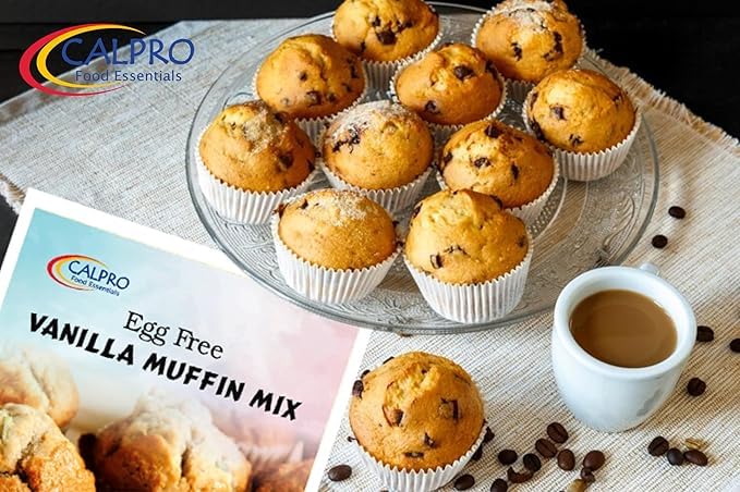 Image of Calpro's Egg Free Vanilla Muffin Mix: for Baking | Richness Test, Soft And Favourite, Buttery Flavour ! High Protein! Melt-In-Mouth -100% Vegetarian ! Muffin 1KG