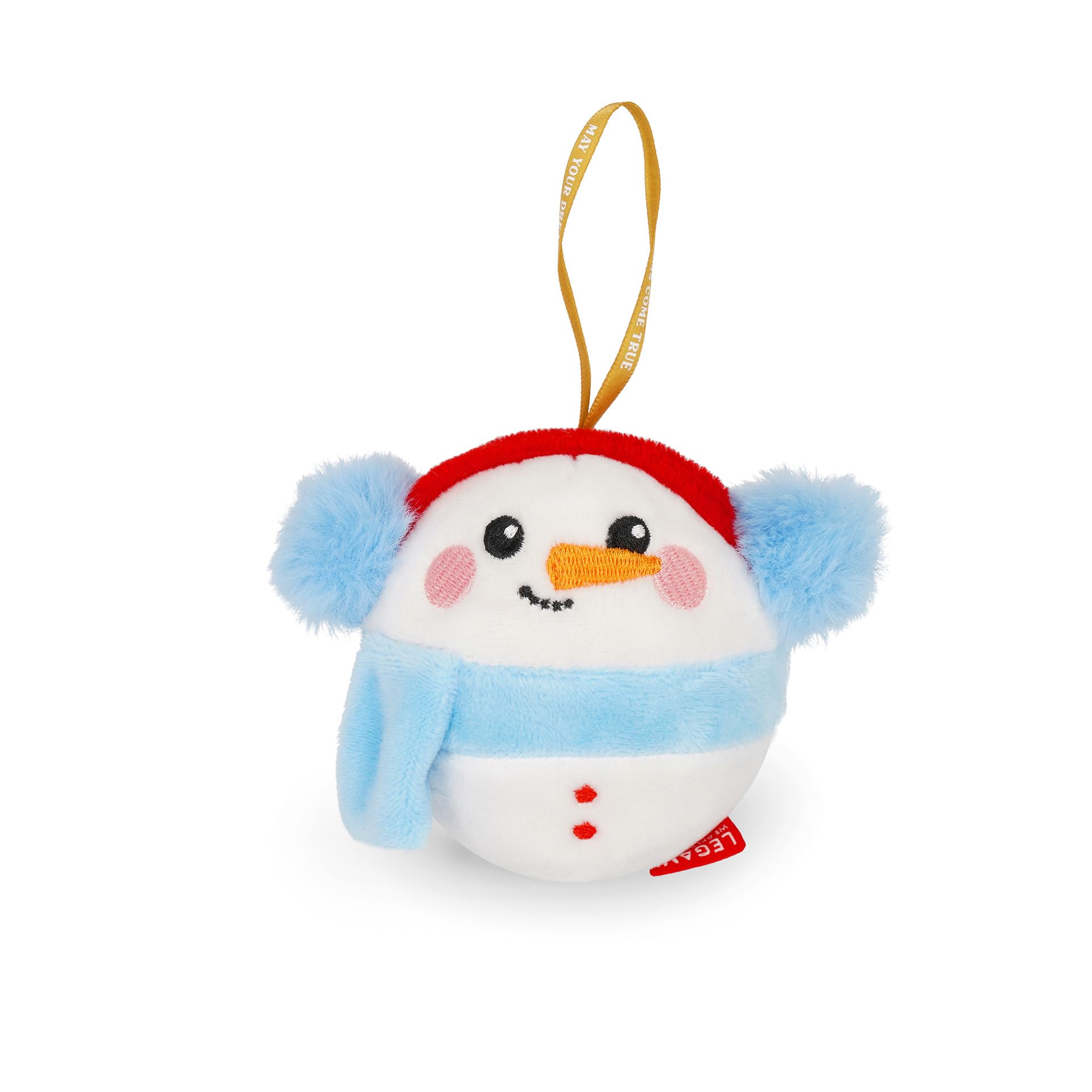 Legami - Oh-Oh-Ornaments Plush Snowman Christmas Tree Hanging Christmas Tree Decoration Polyester 9 x 10 x 4 cm