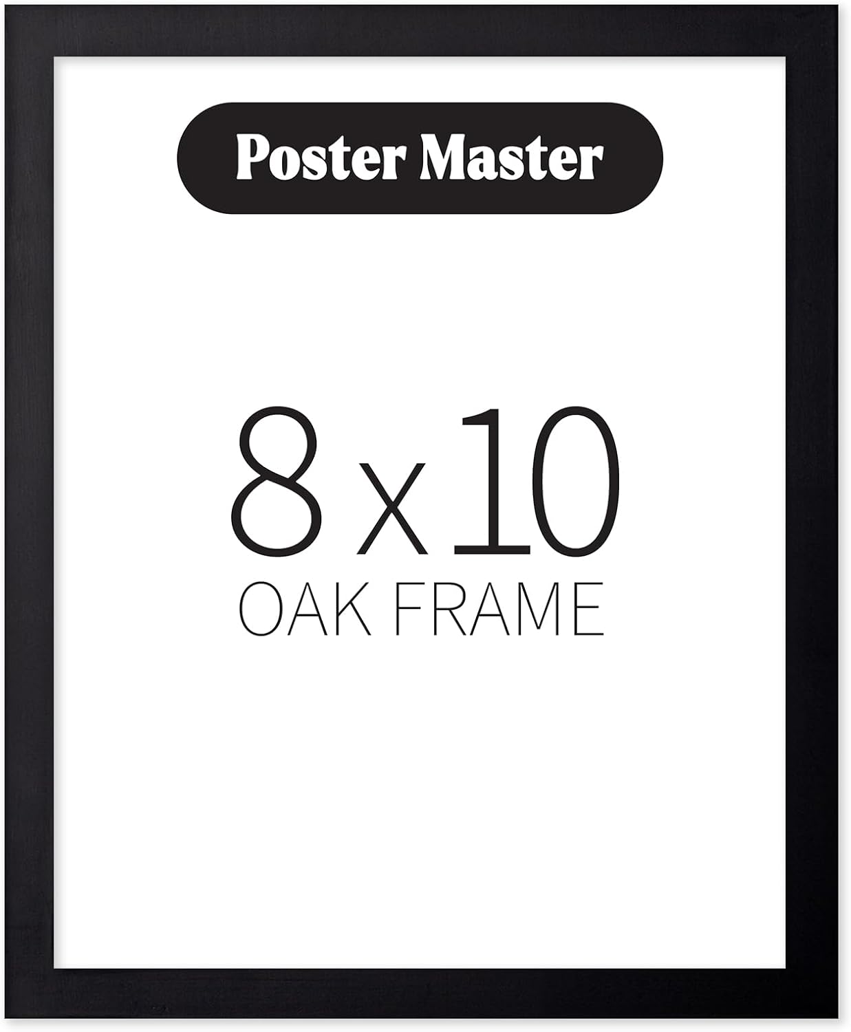 Poster Master 8x10 Picture Frame 8 x 10 Poster Frame, 10x8 Black Wood Frame, 8 by