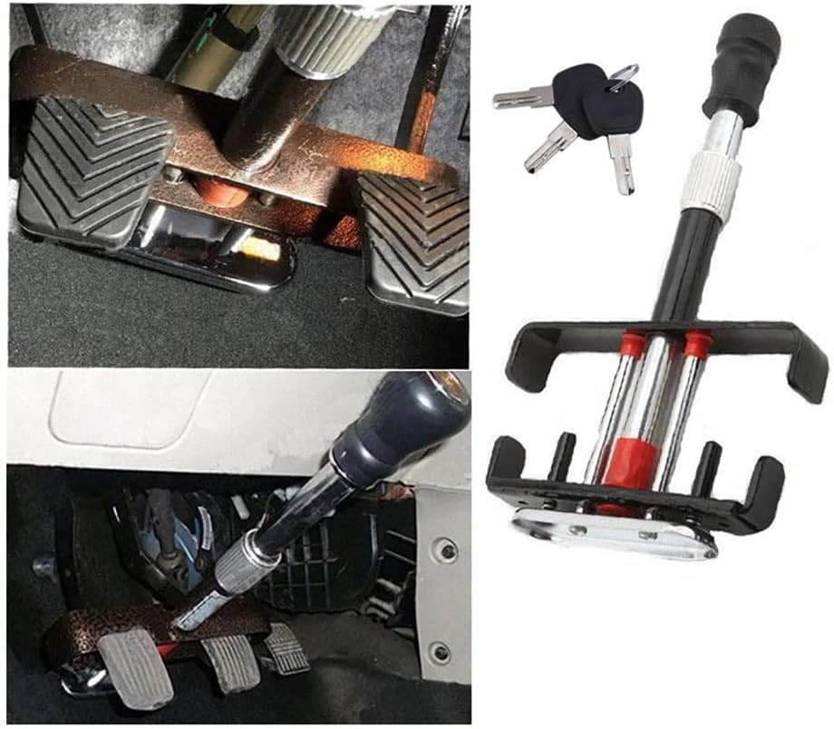 Image of AutoBizarre Anti-Theft Heavy Duty Car Brake Clutch Pedal Lock Security System for All Cars, Vans, Trucks, etc.