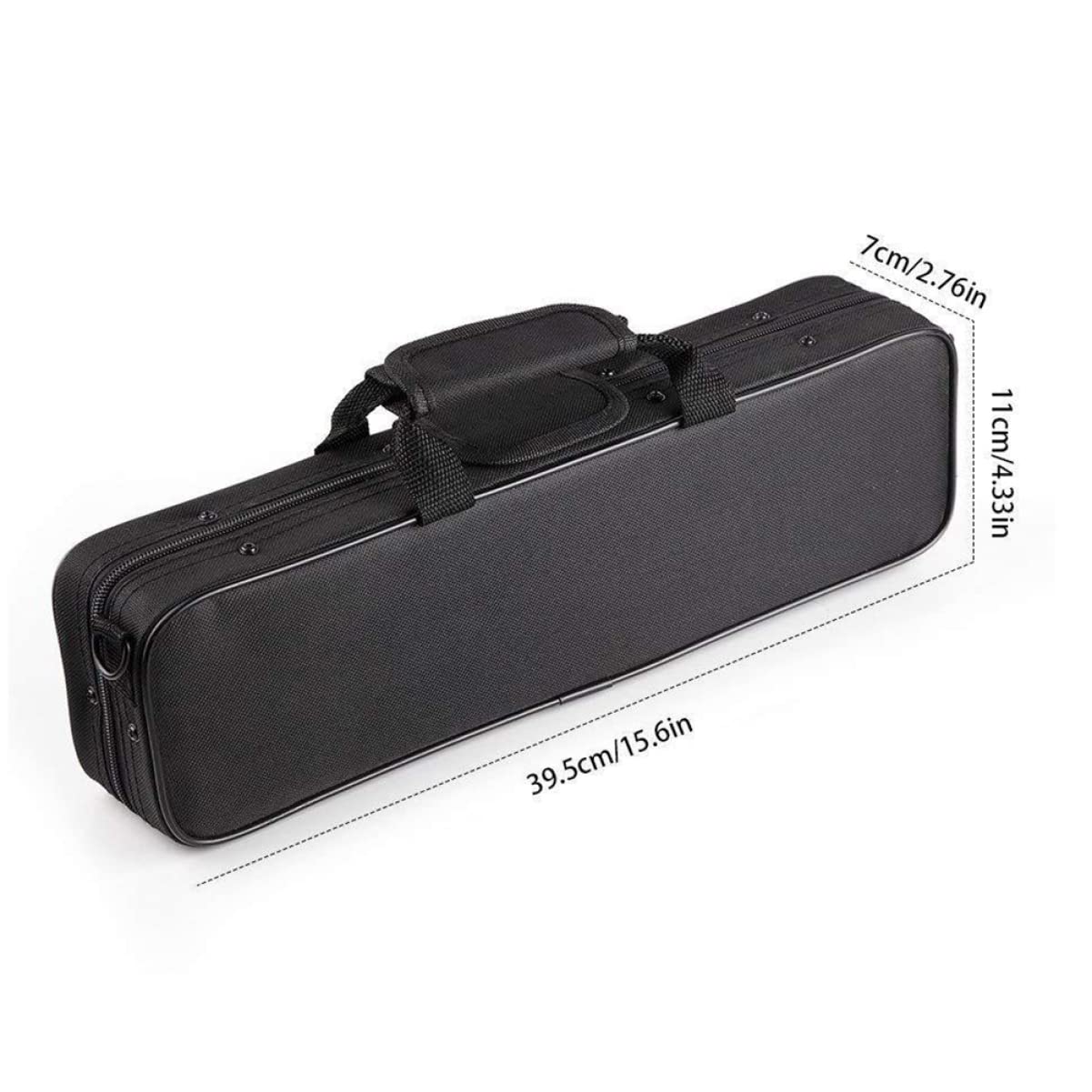 BESTonZON 16-hole Flute Case Black Flute Carry Bag Ergonomic Design Perfect for Wife Friend Mother