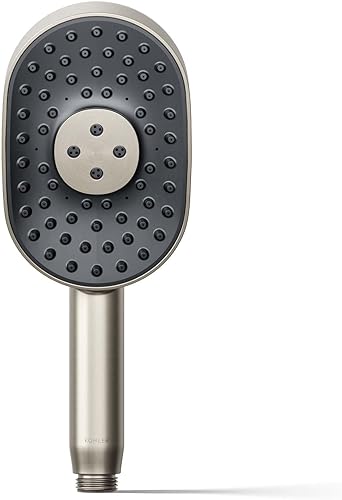 Miniatura 12 de KOHLER 26284-BN Statement Oblong Multifuntion - Ducha de mano de 2,5 gpm, níquel cepillado vibrante