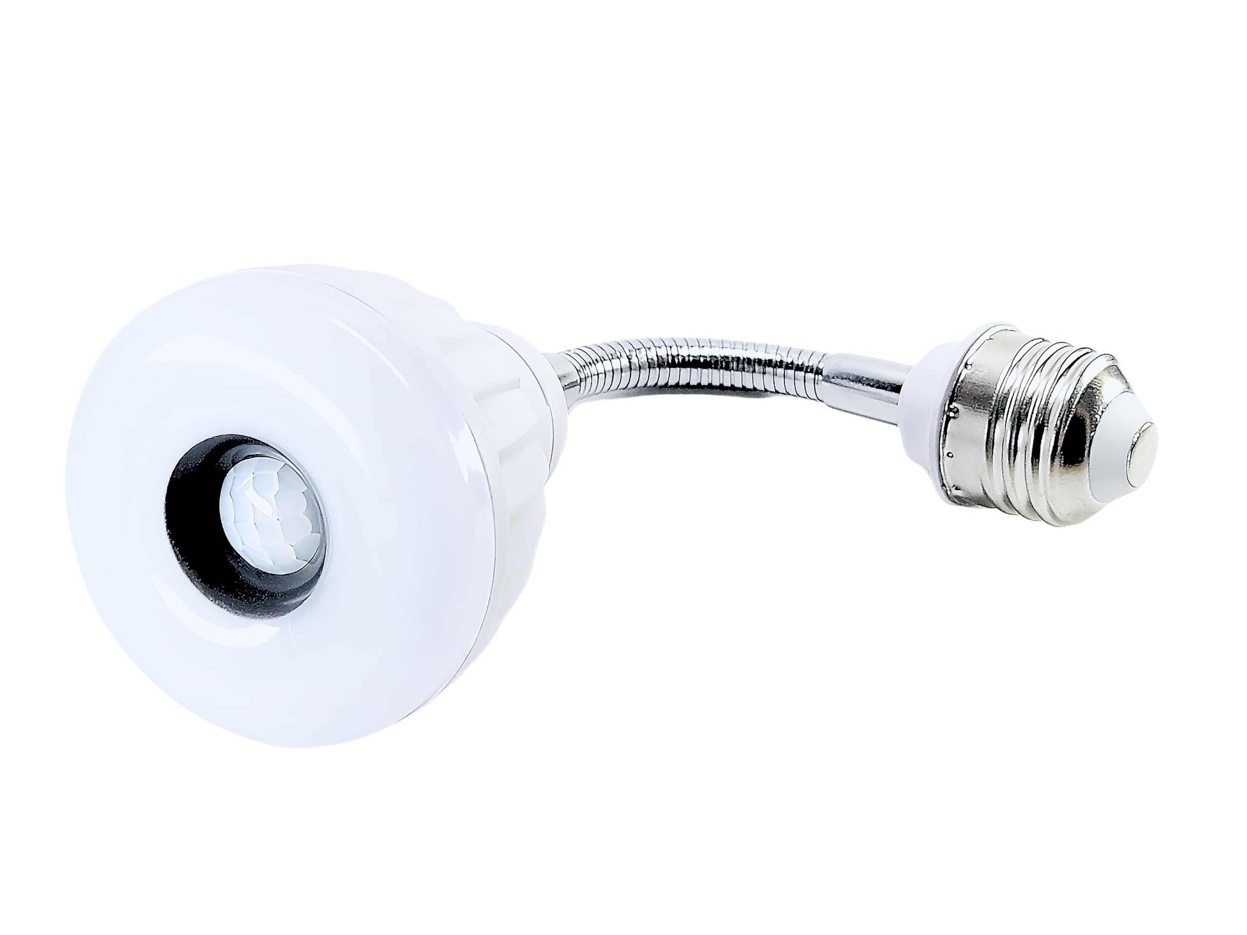 LED Motion Sensor and Light Sensor Flexible Directional Automatic Lamp with E26 Bulb Socket Night Light PIR Dusk to Dawn 5W 6500K for Bedroom Garage Basement Stairway Warehouse