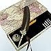 GC QUILL Feather Quill Pen Set- 100% Hand Craft - Golden Calligraphy Pen Holder Hand Carved Dip Pen Stem Best Antique Executive Gift