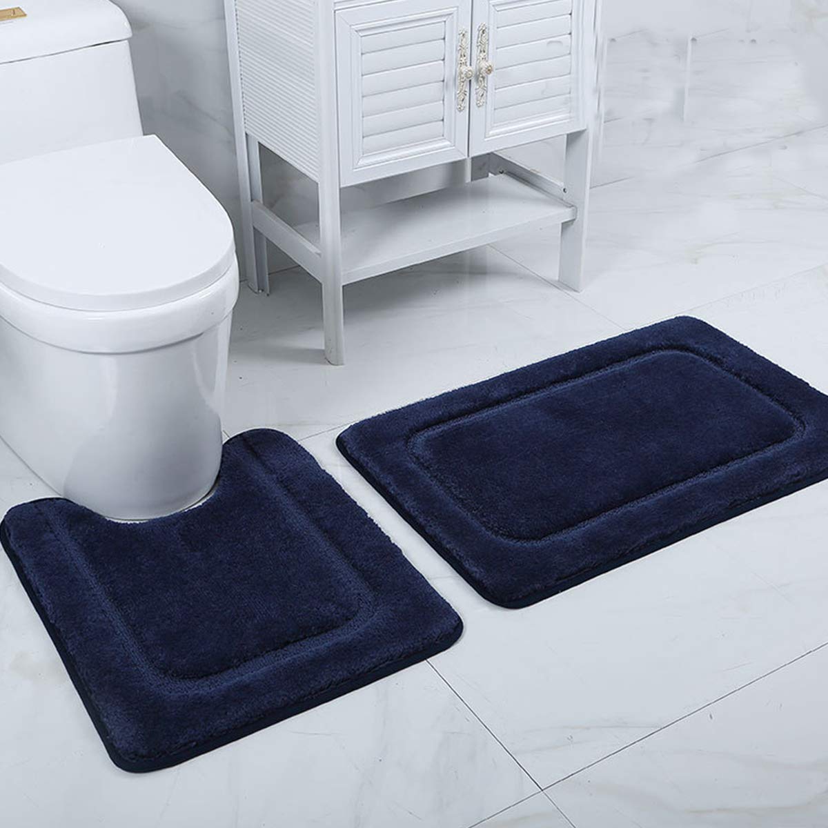 Tapis de bain de luxe de qualité supérieure, 60 x 90 cm, doux, épais, absorbant, lavable en machine et séchage, tapis en peluche pour salle de bain, douche, jacuzzi, spa, jaune citron