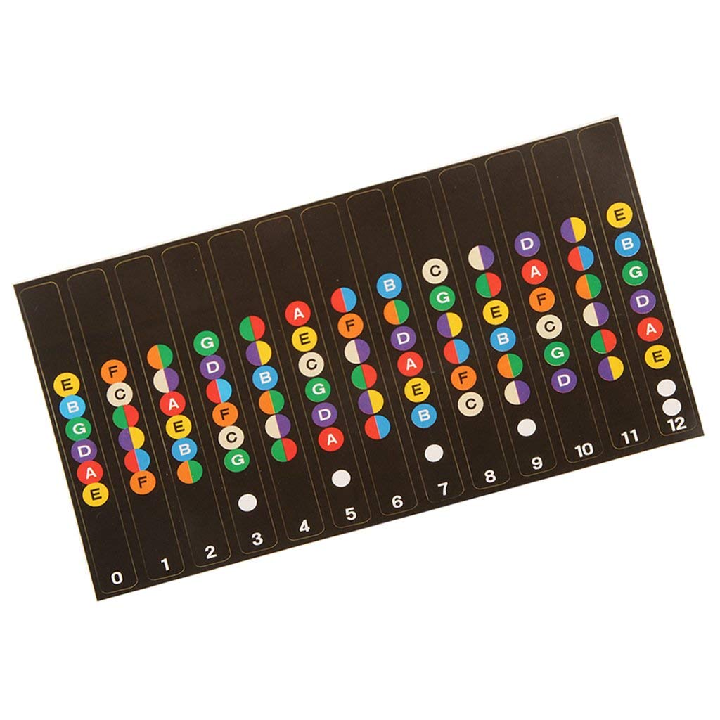 5 PCS Guitar Fretboard Notes Map Labels Frets Sticker Decals For Beginner Learn Fit 6 Strings Acoustic Guitar