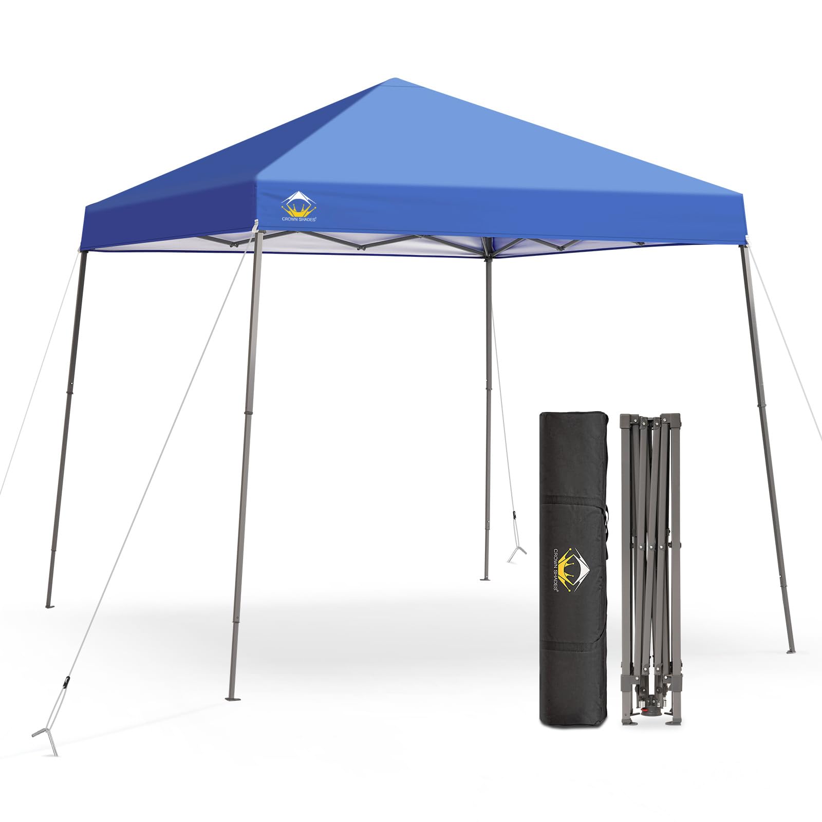 Crown Shades Blue Gazebo 3m x 3m Base 2.5m x 2.5m Top Heavy Duty Pop Up Gazebo Waterproof Shelter Height Adjustable Camping Gazebo for Garden and Beach with Carry Bag? โ image 1
