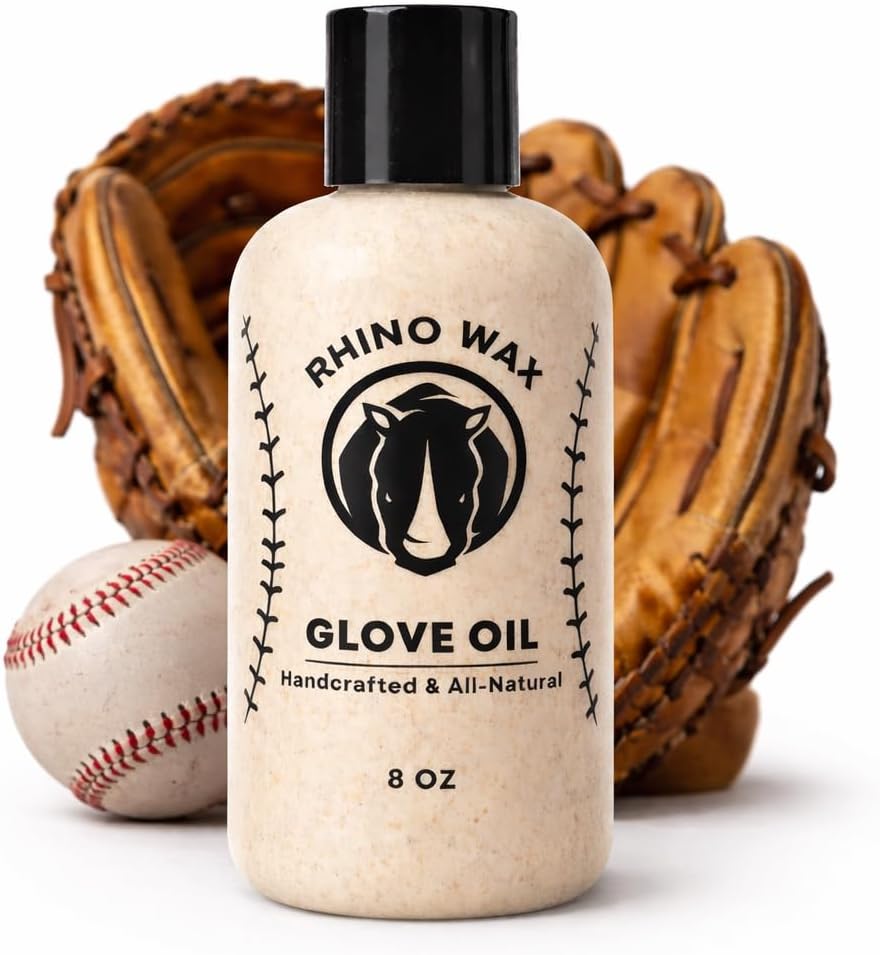 Baseball Glove Oil 8 oz (Not made in China) - Softens & Hydrates Leather Fibers - Improves Ball Gloves Flexibility - Break in Mitts Fast - Natural Ingredients - Proudly Made in the USA