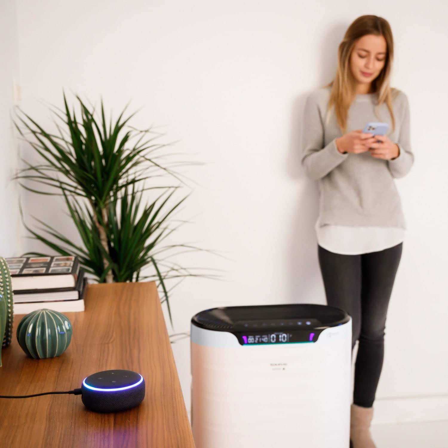 Taurus High Landscapes Connect Pro - Purificador de aire con ionizador, inteligente con WiFi, control por APP, 85W, HEPA13, CADR 600m3/h, silencioso, 5 velocidades, temporizador, 140m2, control remoto