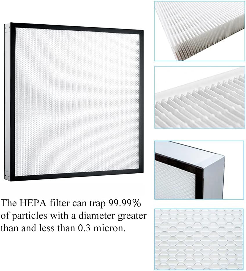 YJINGRUI HEPA-Filter Class 100/ISO 5 Cleanliness for Fan Filter Unit Laminar Flow Hood (22.6 x 22.6 inch Filter)